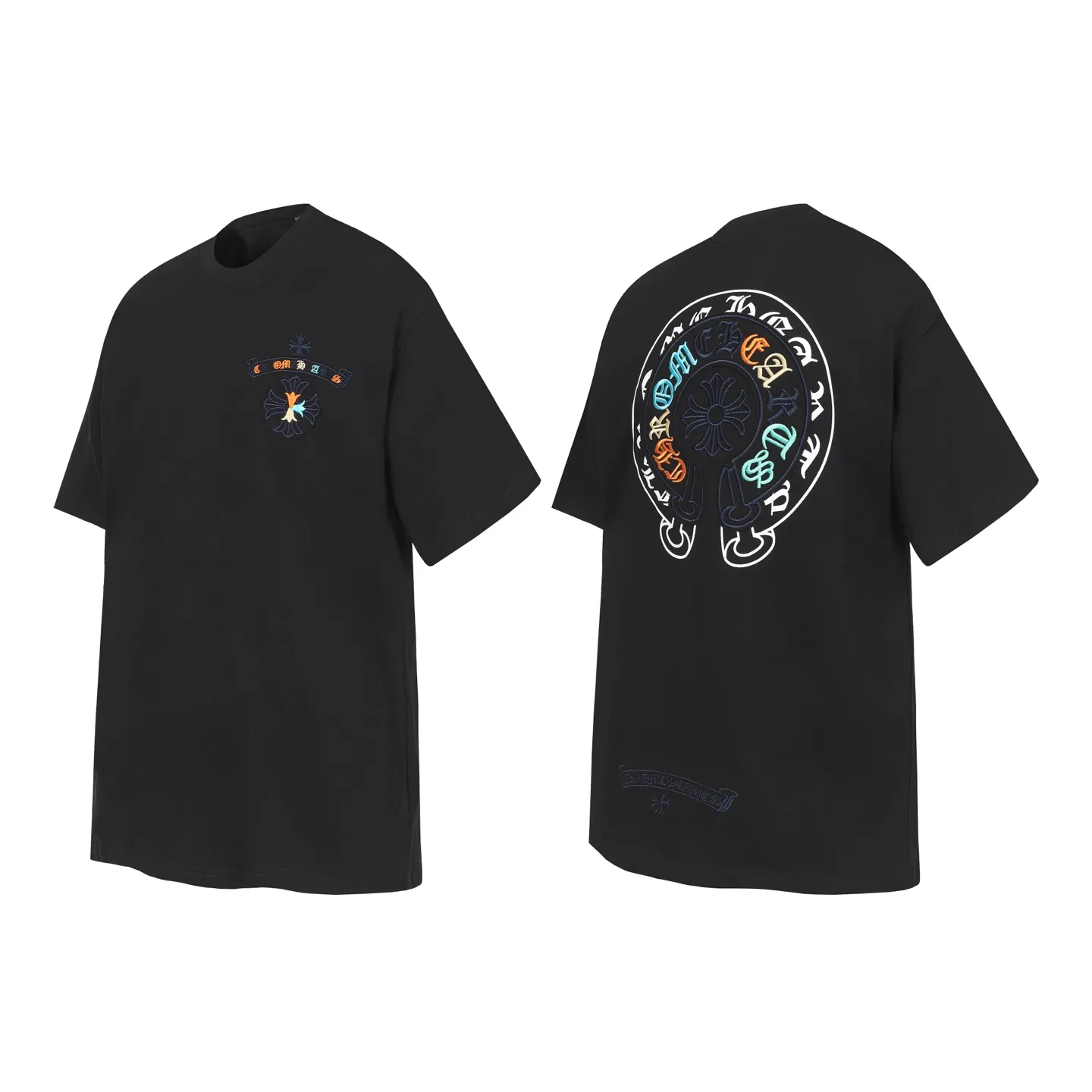 P180 Chrome Hearts CH Chrome Hearts Heavy Industry Horseshoe Sanskrit appliqué embroidered short-sleeved T-shirt Use imported Tajima machine embroidery Correctly configured Black 2025 Chrome Hearts nylon bag authentic packaging 260 grams of custom-dyed double-yarn cotton Large version Loose and stylish Differentiated from low version slim and long version The upper body pulls the hips 100% commitment: top quality Do not make fast food The highest version on the market Top quality - different from the ordinary versions in the market If you care about quality You must also respect the price. Absolutely zero after-sales service. The return rate so far is 0. It’s hard not to love the style. - 260g custom-dyed double yarn fabric. - Correct high-density main mark, washed tag, hand-sewn.